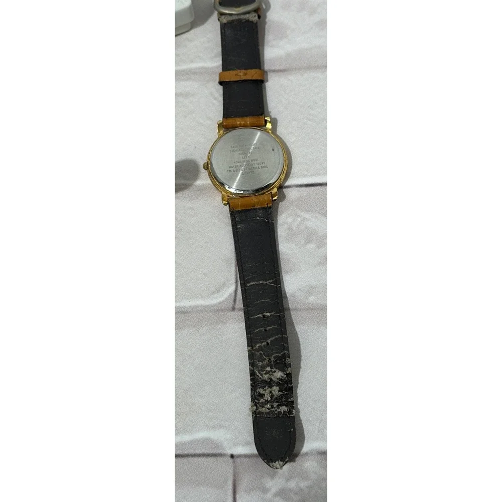 Vintage 1994 Armitron Looney Tunes Tweety Bird Watch Set‎ 2200/76 Brown Leather